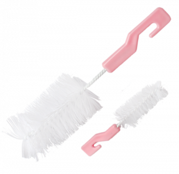 Набір щіток для миття пляшечок і сосок Курносики, 2 шт., рожевий (7096 рож) - Pampik