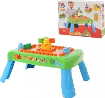 Конструктор Polesie Molto Blocks, 20 елементів, зелений (57990) - Pampik