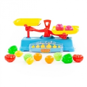 Игровой набор Polesie Весы с продуктами, 12 элементов (53787) - Pampik