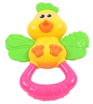 Іграшка-брязкальце Курносики Пташка, жовтий (7124 жовт) - Pampik