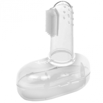 Зубная щетка-массажер для зубов Курносики, силиконовая, прозрачный - Pampik