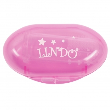 Зубная щетка-массажер для зубов Курносики, силиконовая, розовый (7077 рож) - Pampik - 3