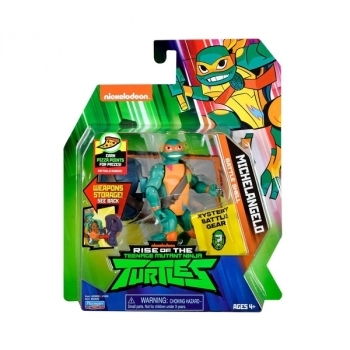 Фігурка TMNT Еволюція Черепашок-ніндзя Мікеланджело з бойовим панциром, 12 см (80828) - Pampik - 4