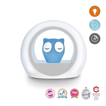 Нічник зі звуковою активацією Zazu Совенок Лу, синій (ZA-LOU-02) - Pampik - 2