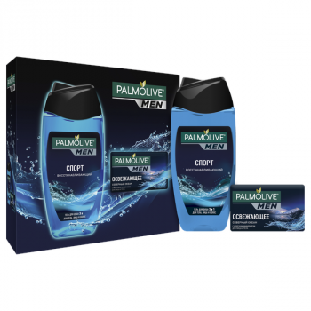 Подарочный набор Palmolive Men: гель для душа Спорт, 250 мл + мыло Северный Океан, 90 г - Pampik - 2