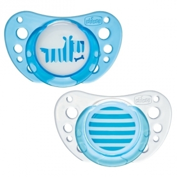 Латексна пустушка Chicco Physio Air, 0-6 місяців, блакитний, 2 шт. (75020.21) - Pampik