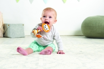 Іграшка-брязкальце Tiny Love Левеня Леонард, помаранчевий з білим (1115800458) - Pampik - 2