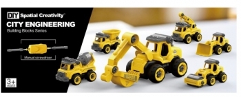 Конструктор DIY Spatial Creativity Бульдозер, жовтий (CJ-1365042) - Pampik - 3