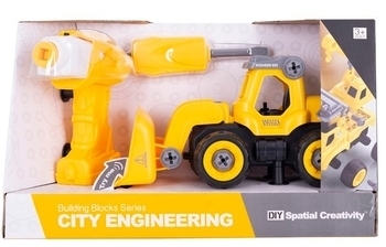 Конструктор DIY Spatial Creativity Бульдозер, жовтий (CJ-1365039) - Pampik - 4