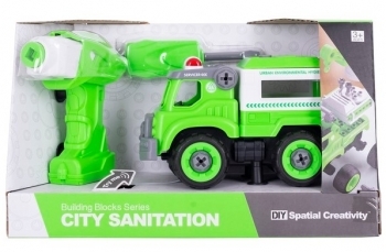 Конструктор DIY Spatial Creativity Поліцейська машина, зелений (CJ-1365123) - Pampik - 4