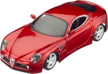 Автомодель Bburago Alfa 8C Competizione (2007) 1:32, красный металлик (18-43004) - Pampik