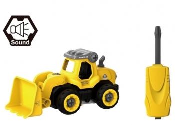 Конструктор DIY Spatial Creativity Бульдозер, жовтий (CJ-1365042) - Pampik - 2