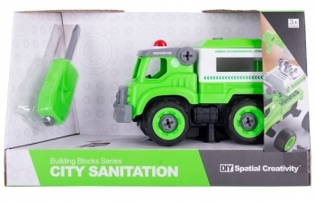 Конструктор DIY Spatial Creativity Поліцейська машина, зелений (CJ-1365125) - Pampik - 4