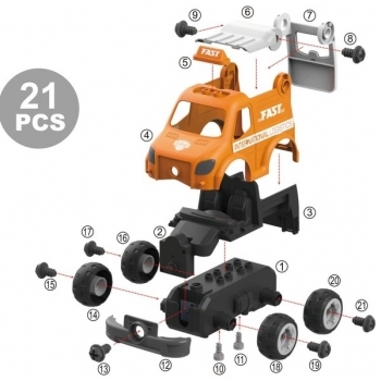 Конструктор DIY Spatial Creativity Служба доставки, оранжевый (CJ-1379208) - Pampik - 4