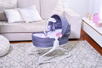 Кресло-кроватка-качалка Tiny Love Мамина любовь, с капюшоном, серый (1805500030) - Pampik - 10