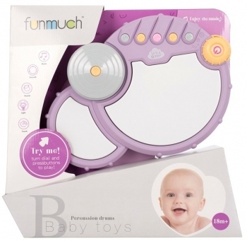 Музична іграшка Funmuch Барабан зі світловими ефектами (FM777-4) - Pampik - 3