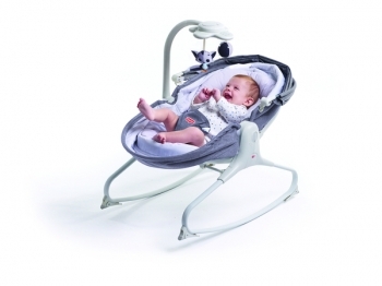 Кресло-кроватка-качалка Tiny Love Мамина любовь, с капюшоном, серый (1805500030) - Pampik - 6