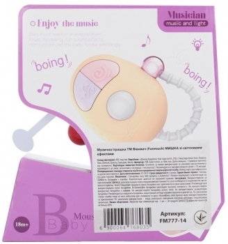 Музична іграшка Funmuch Мишка зі світловими ефектами (FM777-14) - Pampik - 2
