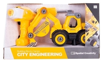 Конструктор DIY Spatial Creativity Экскаватор, желтый (CJ-1365027) - Pampik - 4
