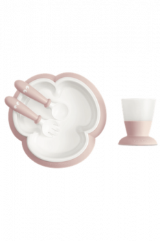 Набор детской посуды BabyBjorn Baby Feeding Set Powder Pink, розовый (078164) - Pampik