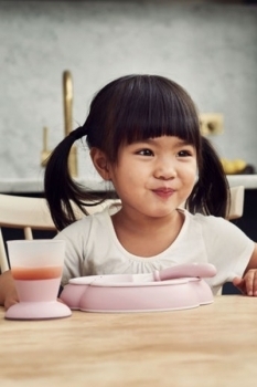 Набор детской посуды BabyBjorn Baby Feeding Set Powder Blue (078167) - Pampik - 4