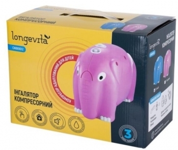 Компрессорный ингалятор Longevita Слоник (CNB69012 Pink) - Pampik - 16
