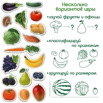 Магнітний набір Magdum Magnetic set Fruits and vegetables (ML4031-15 EN) - Pampik - 3