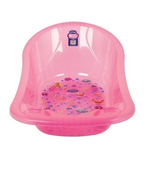 Ванночка Sevi bebe зі зливом, рожевий, 90 см (80) - Pampik - 2