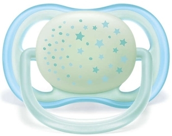 Пустушка для хлопчиків Philips Avent Нічна, 0-6 міс., 2 шт. (SCF376/11) - Pampik - 2