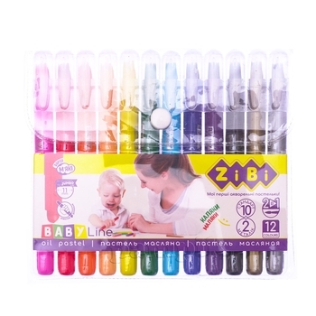 Пастель масляная ZiBi JUMBO BABY Line, 12 шт. (ZB.2497) - Pampik