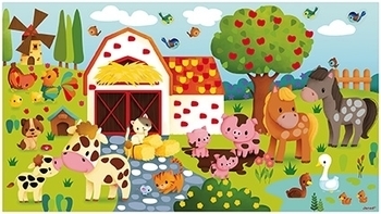 Набор для творчества Janod Постер Ферма с наклейками (J07789) - Pampik - 3