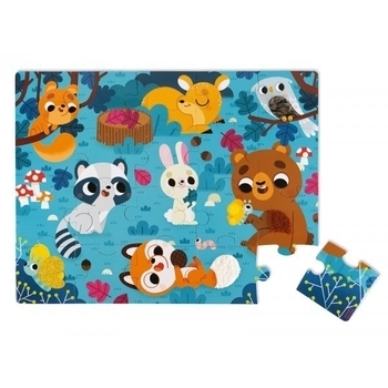 Пазли Janod Тварини в лісі, тактильні, 20 елементів (J02685) - Pampik - 2