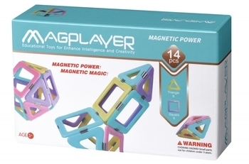 Магнітний конструктор Magplayer, 14 елементів (MPH2-14) - Pampik
