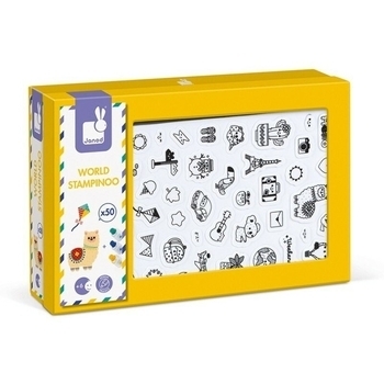 Набір штампів Janod Світ, 50 шт. (J07800) - Pampik