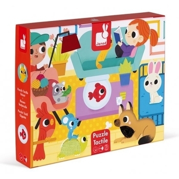 Пазлы Janod Домашние животные, тактильные, 20 элементов (J02686) - Pampik