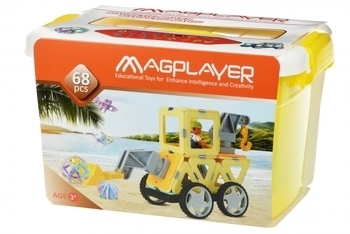 Магнітний конструктор Magplayer, 68 елементів (MPT2-68) - Pampik