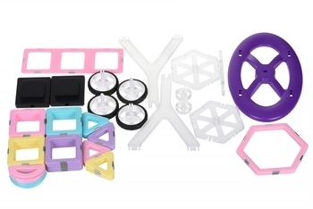 Магнітний конструктор Magplayer, 55 елементів (MPT2-55) - Pampik - 3