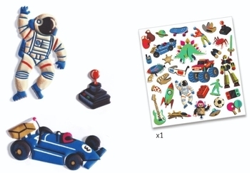 Набір наклейок Djeco Ретро Іграшки, 30 шт. (DJ09263) - Pampik - 2