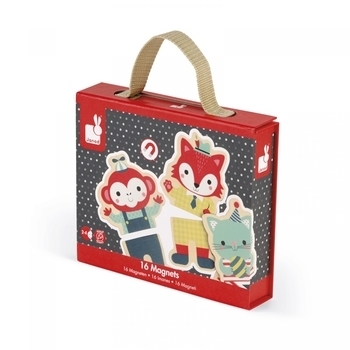 Игровой набор Janod Магнитные фигурки Животные, 16 элементов (J08015) - Pampik