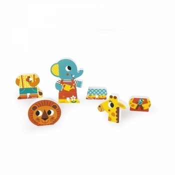 Игровой набор Janod Магнитные фигурки Животные в зоопарке (J08030) - Pampik - 4