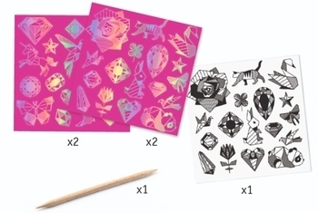 Набір скретч-наклейок Djeco Діамант (DJ09736) - Pampik