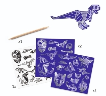 Набір скретч-наклейок Djeco Метал (DJ09737) - Pampik