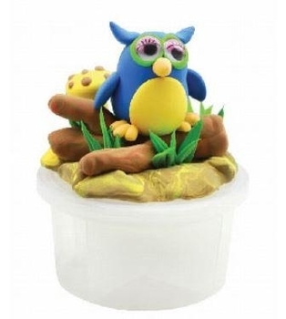 Масса для лепки Paulinda Super Dough Happy land Сова (PL-081165-1) - Pampik