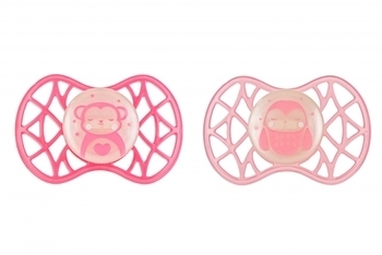 Силіконова симетрична пустушка Nuvita Air55 Explorer Мавпа і Сова, 6-12 міс., 2 шт. (NV7087GF) - Pampik - 4