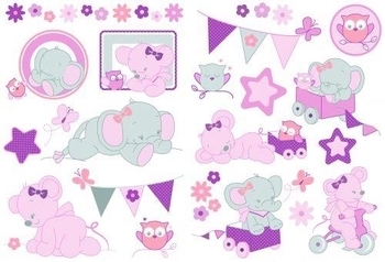 Декоративні стікери Nattou Адель і Валентина (424325) - Pampik