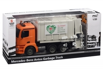 Машинка на ручном управлении Same Toy Мусоровоз Mercedes-Benz 1:20 (E560-003) - Pampik - 11