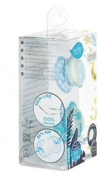 Силиконовая ортодонтическая пустышка Nuvita Air55 Explorer Мишка и Жираф, 0+ мес., 2 шт. (NV7066GM) - Pampik - 6