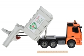 Машинка на ручном управлении Same Toy Мусоровоз Mercedes-Benz 1:20 (E560-003) - Pampik - 3