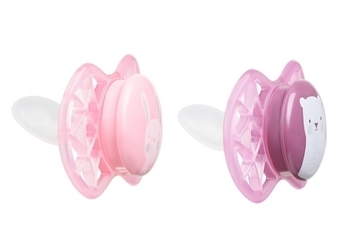 Силіконова ортодонтична пустушка Nuvita Air55 Explorer Ведмежа і Зайчик, 0+ міс., 2 шт. (NV7066F) - Pampik - 5