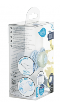 Силіконова ортодонтична пустушка Nuvita Air55 Cool Star, 0+ міс. (NV7064GA) - Pampik - 4